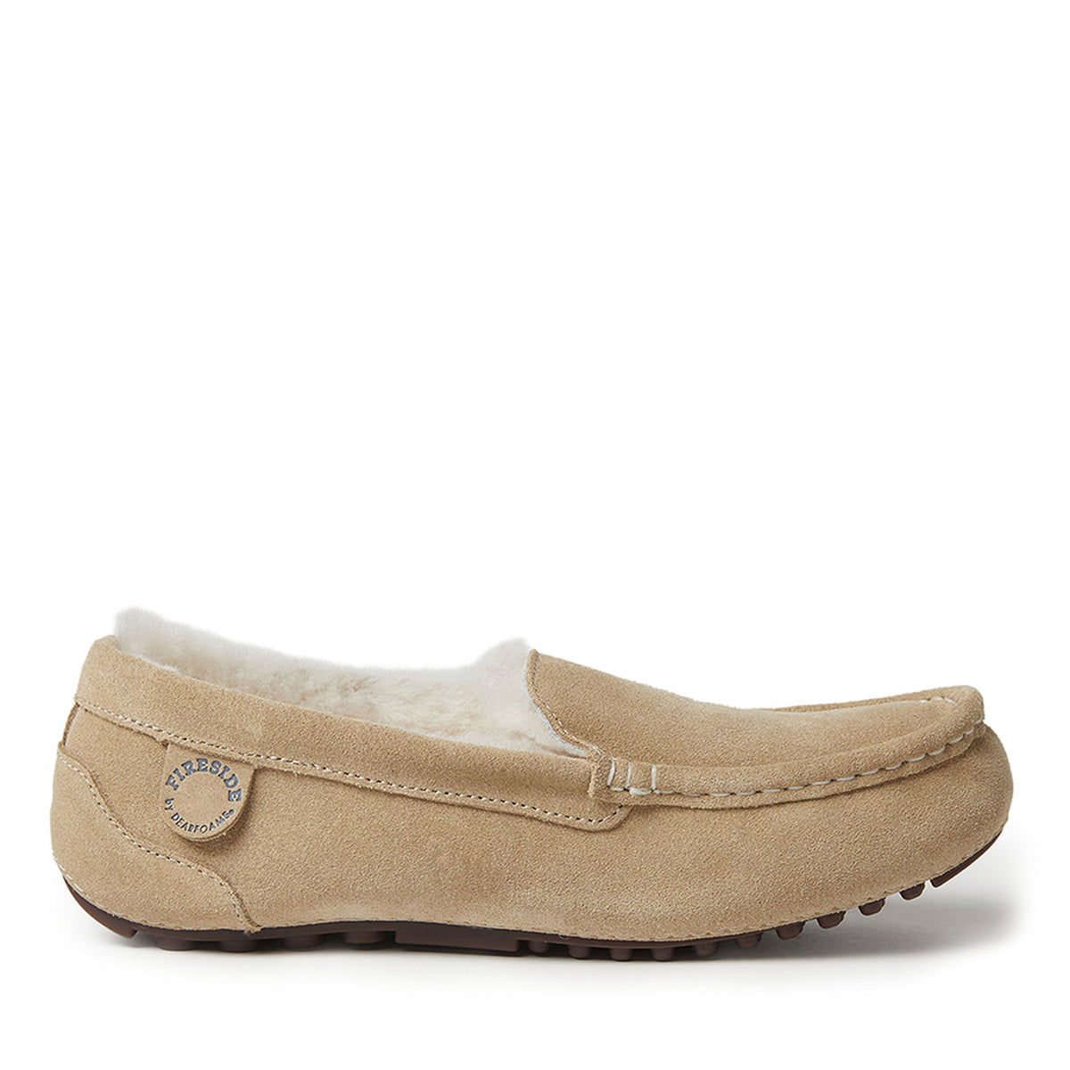 Women's Fireside by Dearfoams Mel Genuine Shearling Moccasin - US 7206