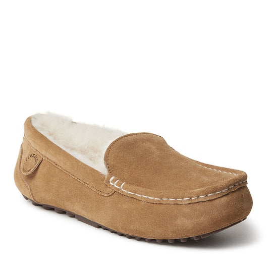 Women's Fireside by Dearfoams Mel Genuine Shearling Moccasin - US 6280