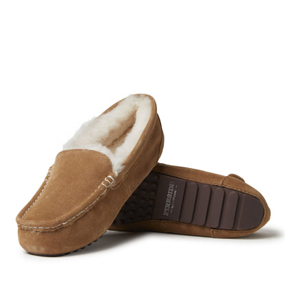 Women's Fireside by Dearfoams Mel Genuine Shearling Moccasin - US 9878
