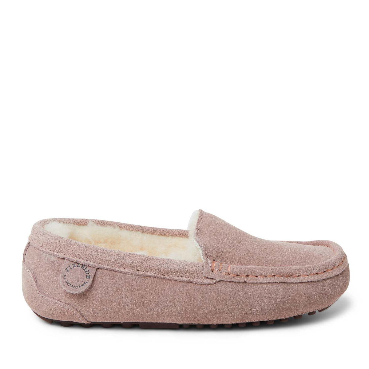 Women's Fireside by Dearfoams Mel Genuine Shearling Moccasin - US 4022