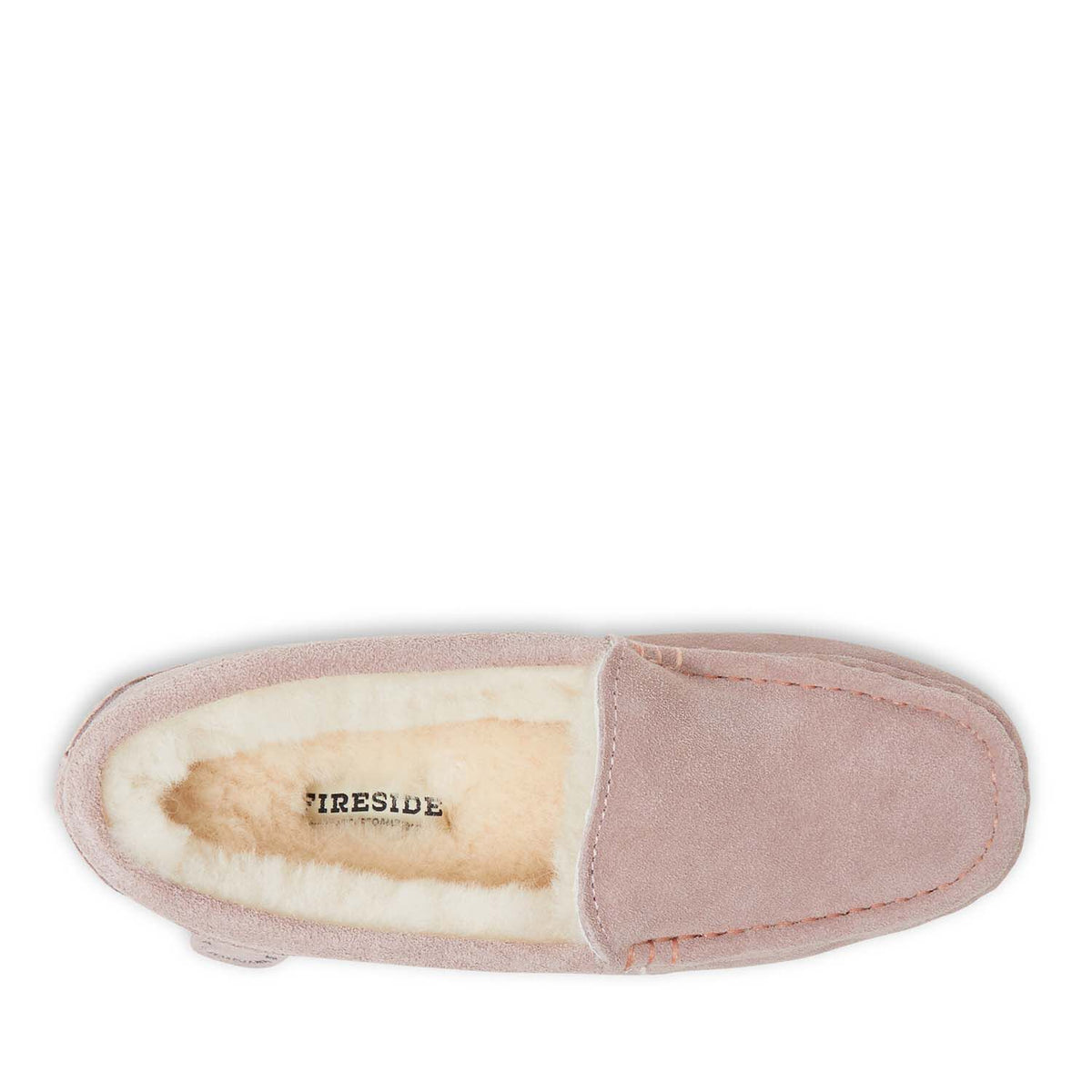 Women's Fireside by Dearfoams Mel Genuine Shearling Moccasin - US 4022