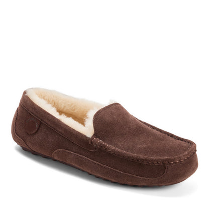 Men's Fireside by Dearfoams Melbourne Genuine Shearling Moccasin Slipper - US 8556