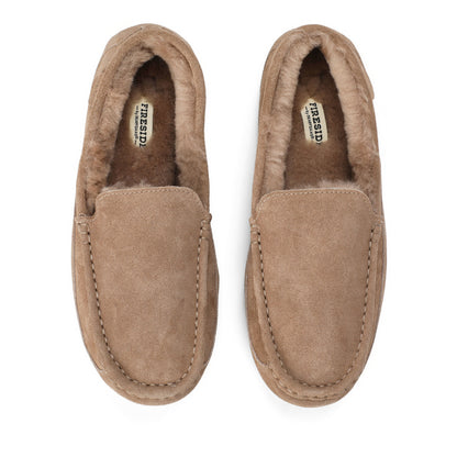 Men's Fireside by Dearfoams Melbourne Genuine Shearling Moccasin Slipper - US 2720
