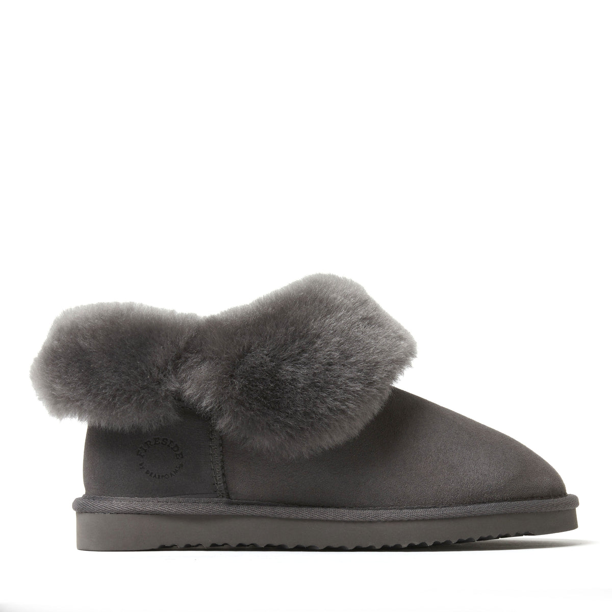 Women's Fireside by Dearfoams Perth Genuine Shearling Foldover Boot Slipper - US 9204