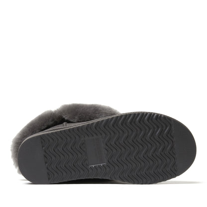 Women's Fireside by Dearfoams Perth Genuine Shearling Foldover Boot Slipper - US 9204