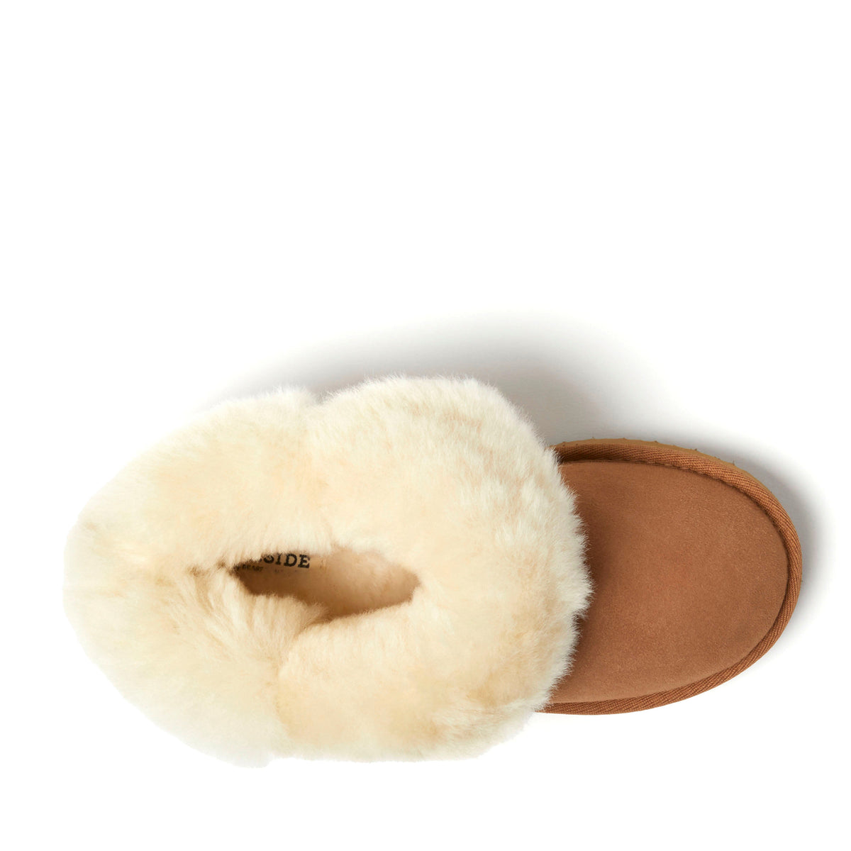 Women's Fireside by Dearfoams Perth Genuine Shearling Foldover Boot Slipper - US 5312