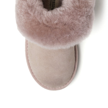 Women's Fireside by Dearfoams Perth Genuine Shearling Foldover Boot Slipper - US 7006