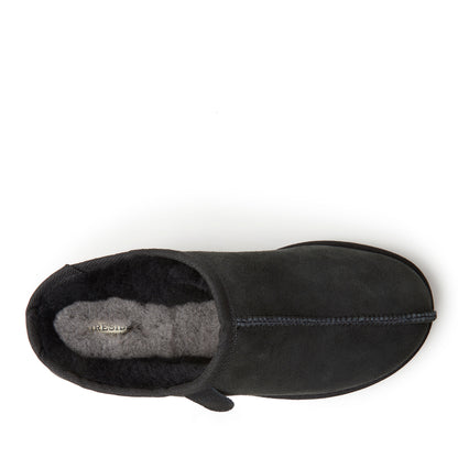 Men's Fireside by Dearfoams Grafton Genuine Shearling Clog Slipper with Woven Accent - US 9479