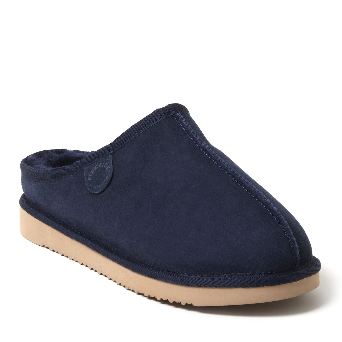 Men's Fireside by Dearfoams Grafton Genuine Shearling Clog Slipper with Woven Accent - US 5344