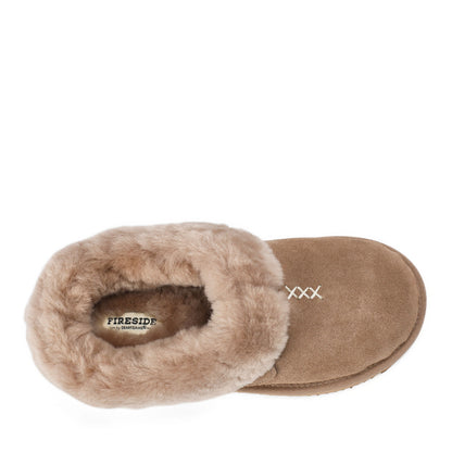 Women's Fireside by Dearfoams Adelaide Genuine Shearling Clog Slipper - Water Resistant - US 7915