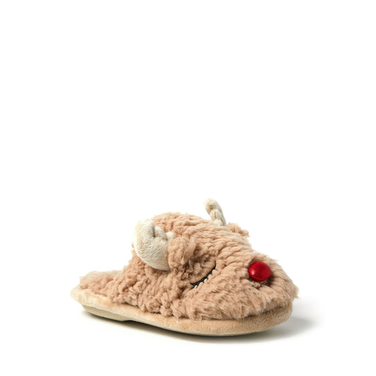 Kid's Reindeer Scuff Slippers - US 0032