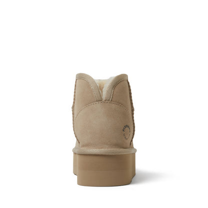 Women's Fireside by Dearfoams Kingston Genuine Shearling Platform Bootie - US 2280
