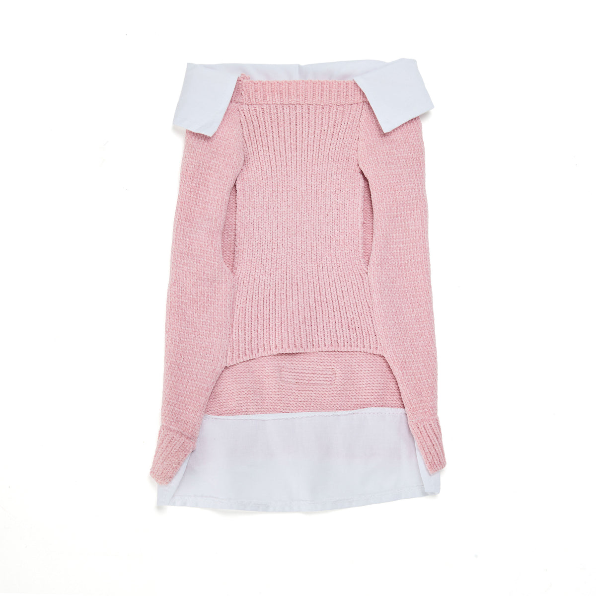 Pink Chenille and Chambray Dog Jacket - US 5591